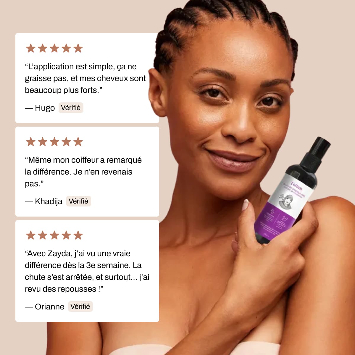 Lotion Pousse Extrême & Anti Chute de Cheveux - 100 ml - Sans Rinçage - PRE COMMANDE