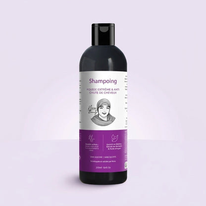 Shampoing Pousse Extrême & Anti Chute de Cheveux - 0% sulfate 0% paraben 0% silicone - 250ml - PRE COMMANDE